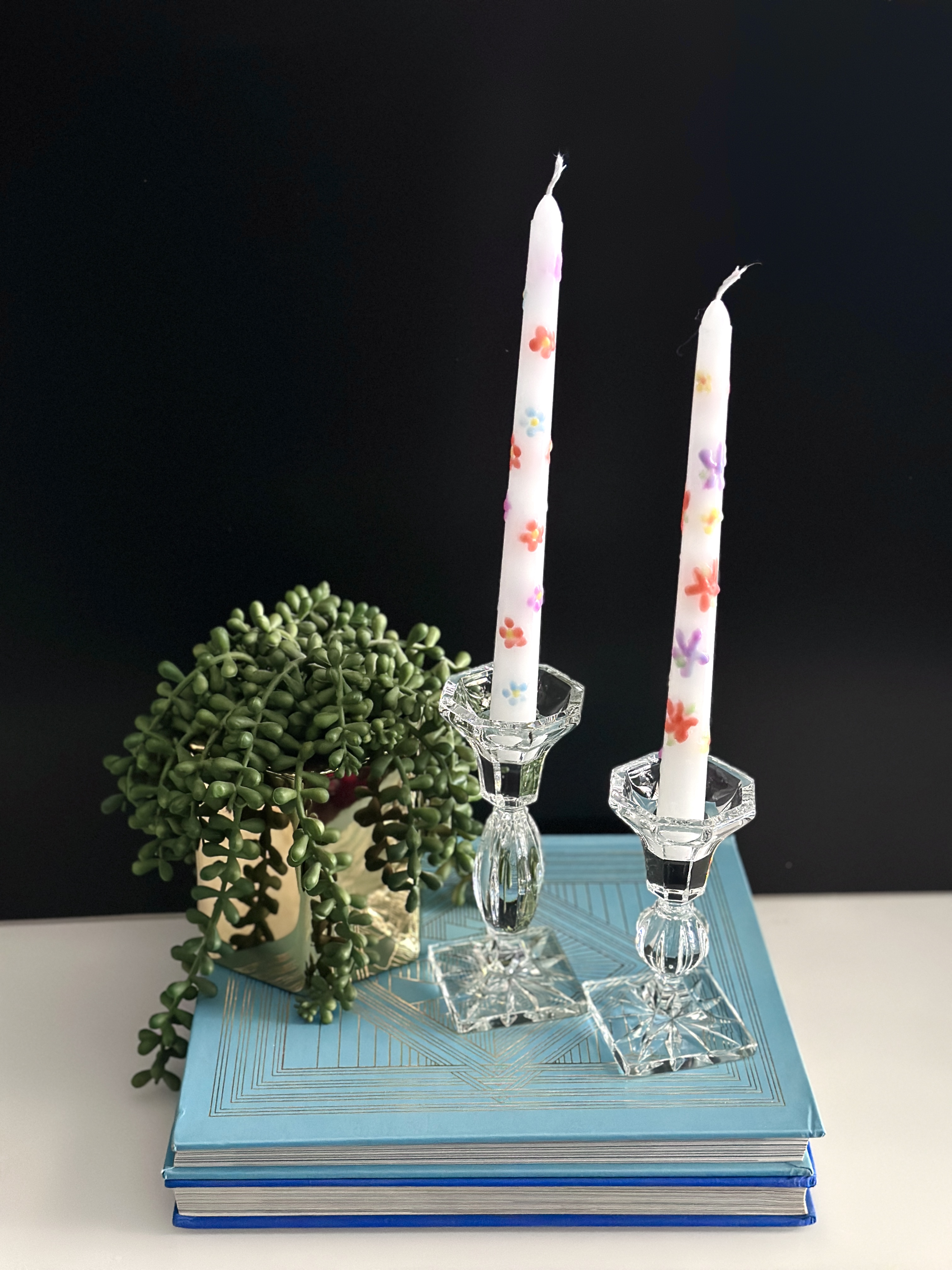 Painted Taper Candles